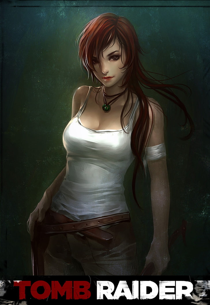 Tomb Raider game cover, long hair, Tomb Raider, Lara Croft, HD wallpaper