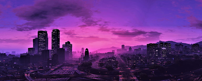 ciudad, juego, cielo, Grand Theft Auto V, GTA V, GTA 5, Fondo de pantalla HD HD wallpaper