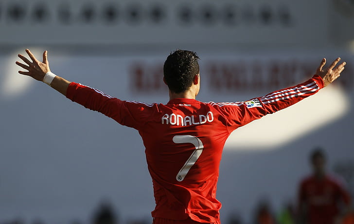 Cristiano Ronaldo, calciatore, Cristiano Ronaldo, calciatore, mega star, Portogallo, Real Madrid, Sfondo HD