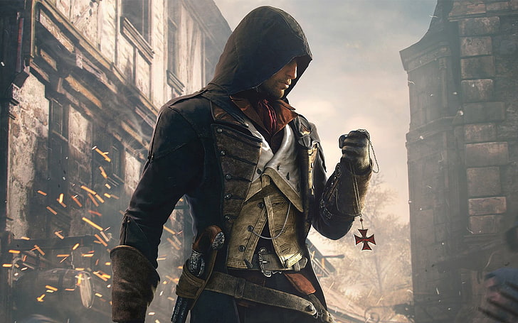 Captura de pantalla de la aplicación de juego Assassin's Creed, Assassin's Creed: Unity, Arno Dorian, París, videojuegos, Fondo de pantalla HD