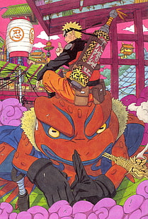 Ilustrasi Naruto, Naruto Shippuuden, Masashi Kishimoto, Uzumaki Naruto, karya seni, ilustrasi, Wallpaper HD HD wallpaper