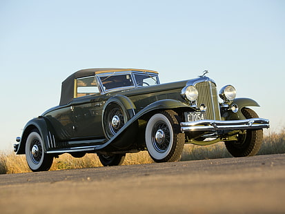 1932, chrysler, descapotable, coupé, imperial, lebaron, lujo, retro, Fondo de pantalla HD HD wallpaper