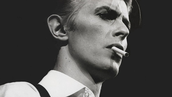 David Bowie, monochrome, musiciens, fumeurs, Fond d'écran HD