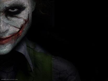 Joker vektör, Joker, tipografik portreler, tipografi, Kara Şövalye, Batman, filmler, HD masaüstü duvar kağıdı HD wallpaper