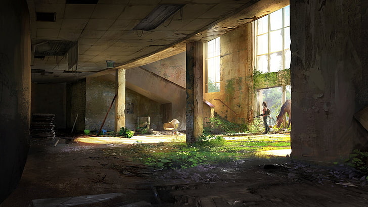 Edificio abandonado durante el día, The Last of Us, Wasteland, Fondo de pantalla HD