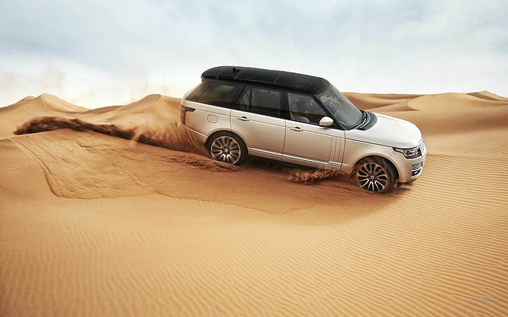 Range Rover, SUV Desert HD, mobil, desert, rover, suv, range, Wallpaper HD