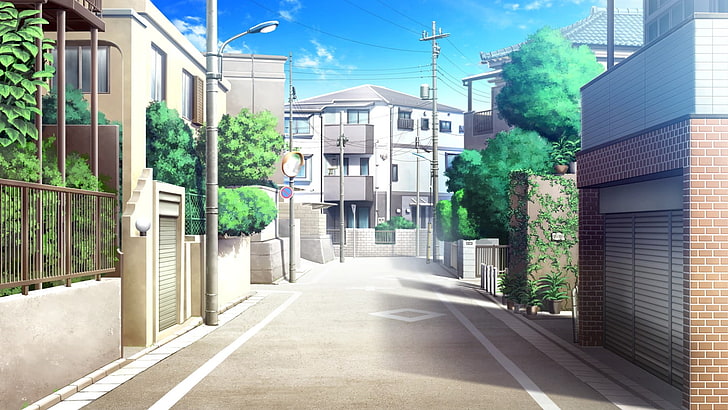 anime village wallapper, anime, paisagem, cidade, paisagem urbana, Sekirei, HD papel de parede
