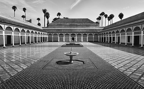 Hof, Marokko, Marrakesch, Bahia-Palast, HD-Hintergrundbild HD wallpaper