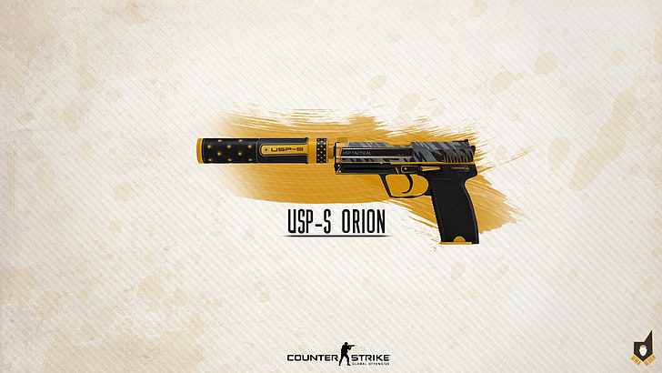 USP-S Orion poster, Counter-Strike, Counter-Strike: Global Offensive, Heckler and Koch USP, Handgun, HD wallpaper