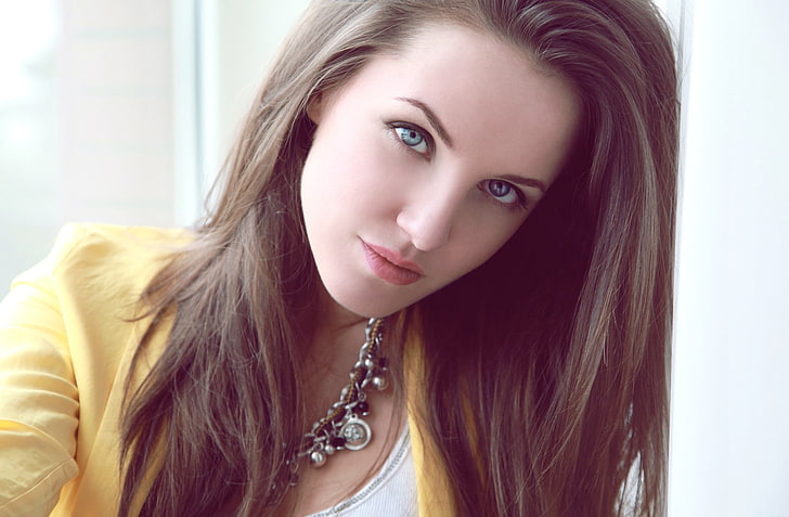 blue eyes, Kristina Rodionova, women, HD wallpaper