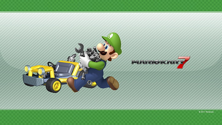 Luigi, Mario Kart 7, Nintendo, Mario Kart, video games, HD wallpaper