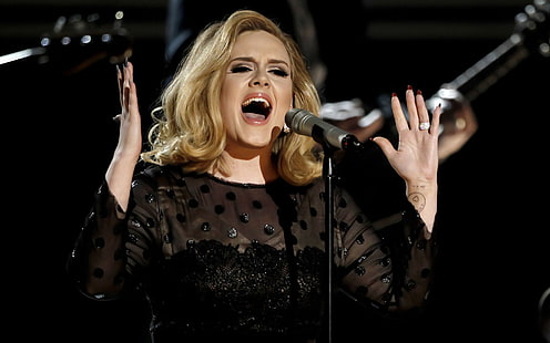 Adele Singing, celebrity, celebrities, celebs, artist, adele singer, HD wallpaper HD wallpaper