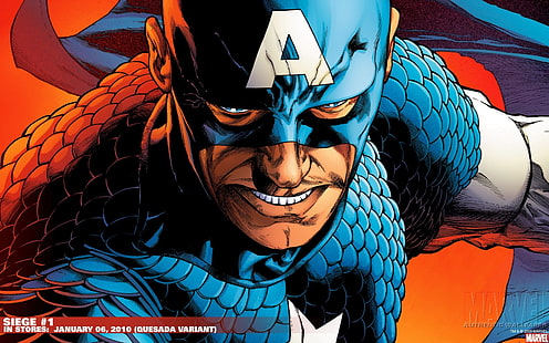 Marvel Captain America illustration, Marvel Comics, Captain America, bandes dessinées, Fond d'écran HD HD wallpaper