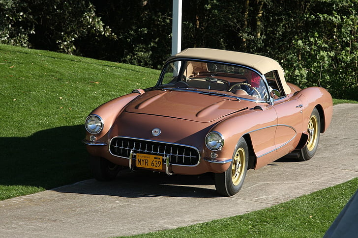 1536x1024, 1956, car, chevrolet, classic, corvette, retro, sport, supercar, vehicle, HD wallpaper