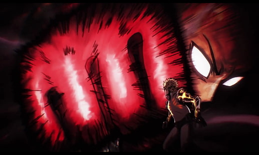 One-Punch Man, Genos, anime, glowing eyes, HD wallpaper HD wallpaper