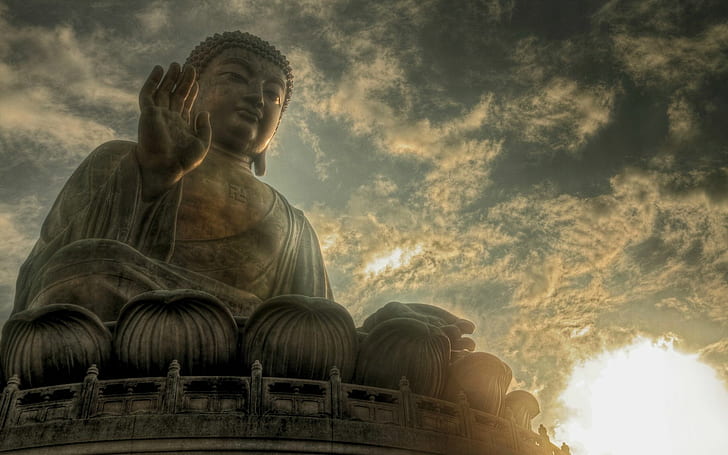 تمثال بوذا HDR عالي الدقة ، رقمي / عمل فني ، تقرير التنمية البشرية ، تمثال ، بوذا، خلفية HD