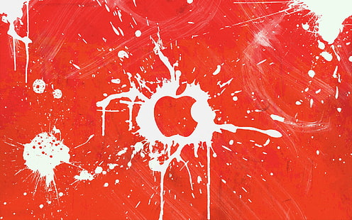 Macbook Pro Orange Splash Logo HD, 1920x1200, macbook pro, macbook, apple, orange, splash, HD тапет HD wallpaper