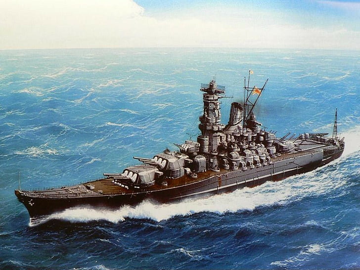 warship, military, artwork, ship, HD wallpaper