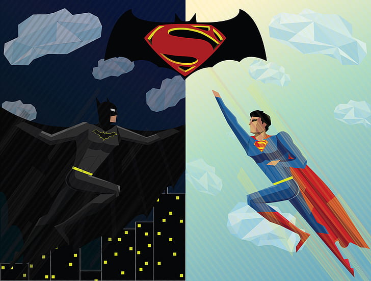 batman, superman, 12k, hd, 4k, 5k, 8k, 10k, superheroes, artist, artwork, digital art, HD wallpaper