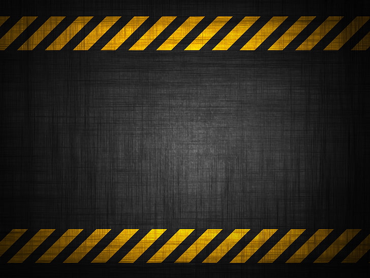 grey and yellow surface, line, yellow, danger, HD wallpaper