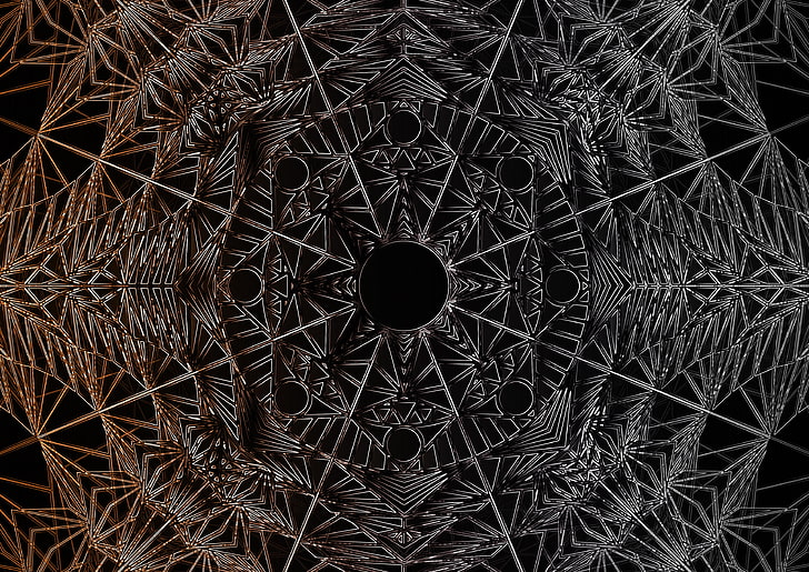 optical illusion, vector, fractal, HD wallpaper