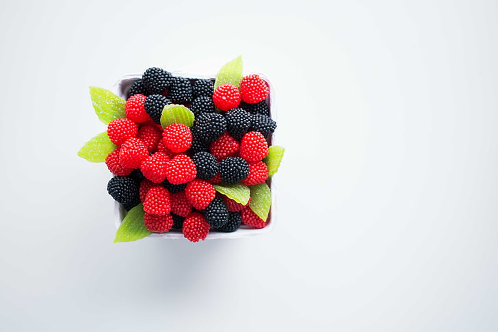 box of raspberries, marmalade, blackberry, raspberry, HD wallpaper