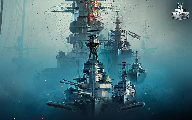 Navios de guerra, World of Warships, Navio de guerra, HD papel de parede