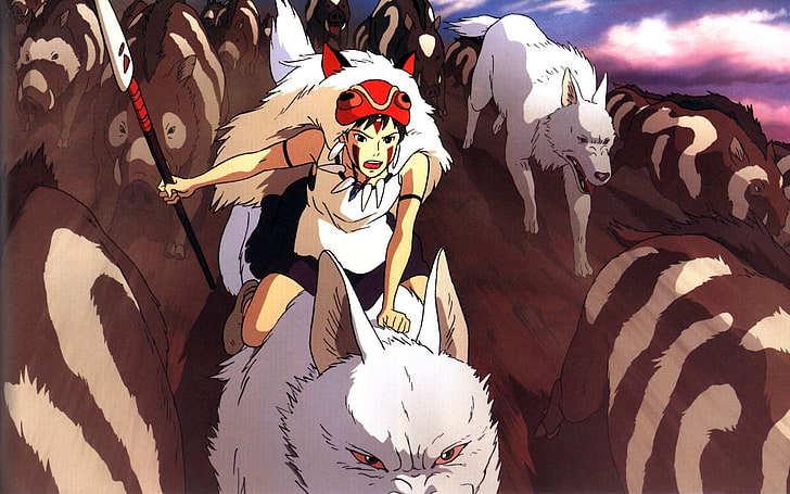 anime, Studio Ghibli, prinsessa Mononoke, HD tapet