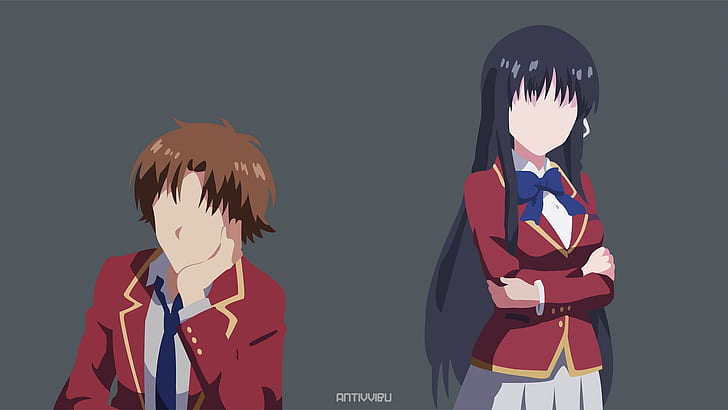 Anime, Classroom of the Elite, Kiyotaka Ayanokōji, Suzune Horikita, HD tapet