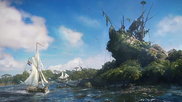 Ubisoft, bajak laut, Tengkorak dan Tulang, Wallpaper HD