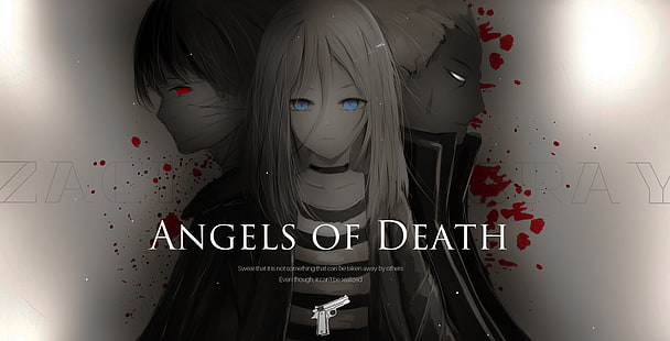  Anime, Angels Of Death, Abraham Gray, Rachel Gardner, Zack (Angels Of Death), HD wallpaper HD wallpaper