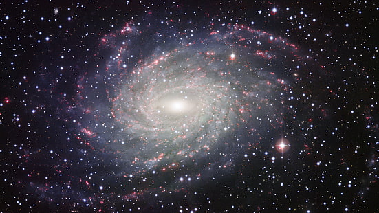 çok renkli Samanyolu galaksi duvar kağıdı, sarmal gökada, Samanyolu gibi, NGC 6744, HD masaüstü duvar kağıdı HD wallpaper