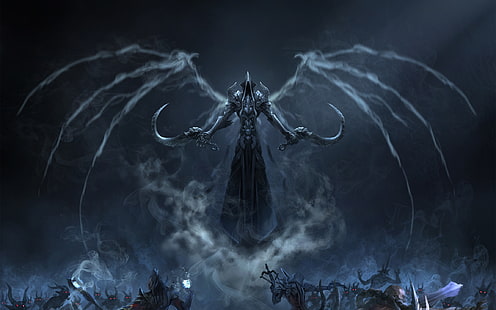 Blizzard, Art, Diablo 3, Background, Blizzard Entertainment, Minions, Fan Art, Reaper, Video Game, Reaper of Souls, Diablo III: Reaper of Souls, No One Can Stop Death, Malthael Angel of Death, Angel of Death, Malthael, Deamons, วอลล์เปเปอร์ HD HD wallpaper