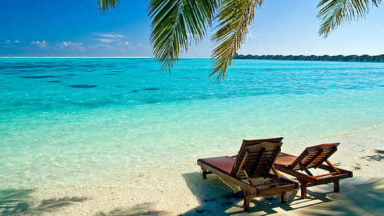 Hermosa vista al mar Maldivas 0372, Fondo de pantalla HD HD wallpaper