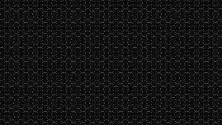wallpaper abu-abu dan hitam, logam, hitam, kisi, pola, Wallpaper HD