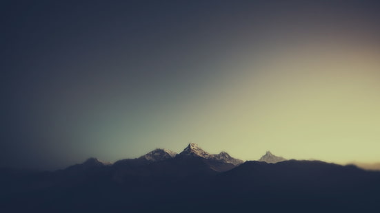 catena montuosa grigia, fotografia, paesaggio, montagne, Sfondo HD HD wallpaper