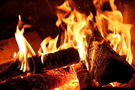 fireplace, fire, HD wallpaper HD wallpaper
