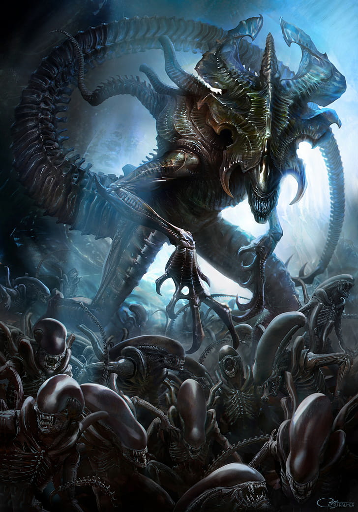 Alien (movie), digital art, creature, aliens, Xenomorph, HD wallpaper