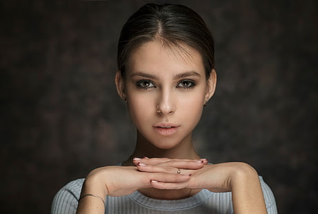 wanita, wajah, potret, Elena Aksenova, cincin hidung, Maxim Maximov, Wallpaper HD HD wallpaper