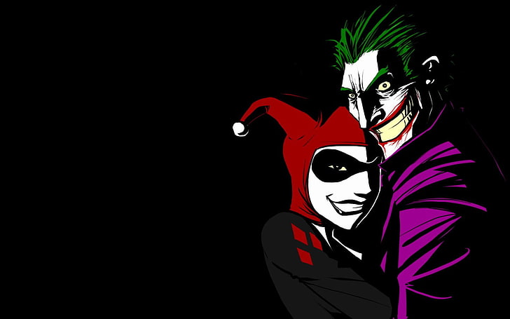 Illustration de Joker et Harley Quinn, bandes dessinées, Joker, Harley Quinn, Fond d'écran HD