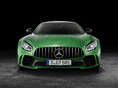 Yeşil Mercedes-Benz Otomobil, Mercedes-AMG GT R, 2018 Otomobil, Mercedes Benz, AMG, HD masaüstü duvar kağıdı HD wallpaper