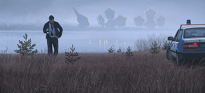 Kunstwerk, Simon Stålenhag, Science-Fiction, futuristisch, HD-Hintergrundbild HD wallpaper