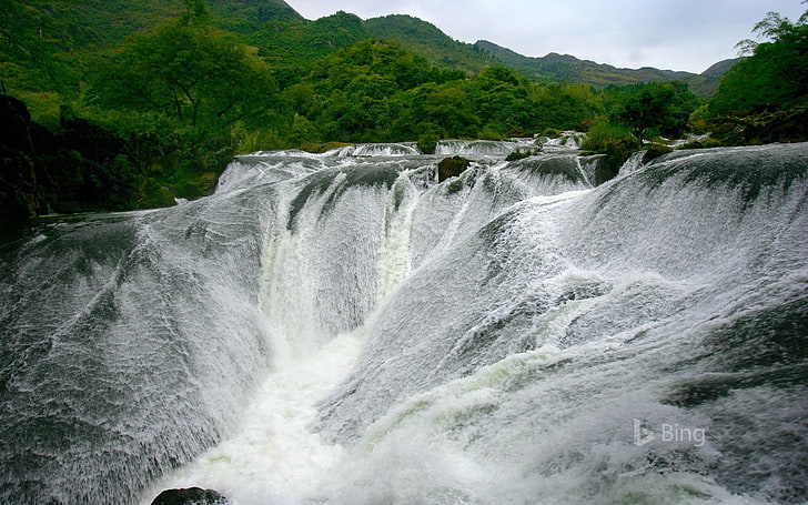 Cachoeira de China Yinlianzhui perto de Anshun Guizhou Pr .., HD papel de parede