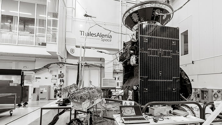 ESA, ExoMars, Роскосмос, сателит, монохромен, HD тапет