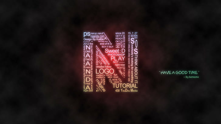 Naanda, Photoshop, logo, HD wallpaper
