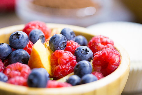 food, blueberries, blackberry, fruit, berries, HD wallpaper HD wallpaper
