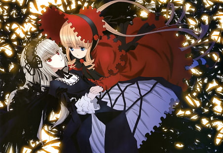 Anime, Rozen Maiden, Shinku (Rozen Maiden), Suigintou (Rozen Maiden), Wallpaper HD HD wallpaper