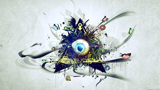 multicolored eye digital wallpaper, Illuminati, the all seeing eye, HD wallpaper HD wallpaper