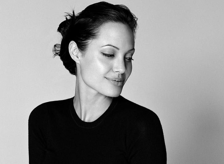 Angelina Jolie Smile Portrait  Photoshoot, HD wallpaper