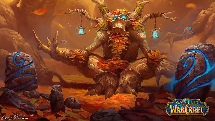 braune und schwarze Drachenfigur, World of Warcraft, Videospiele, HD-Hintergrundbild